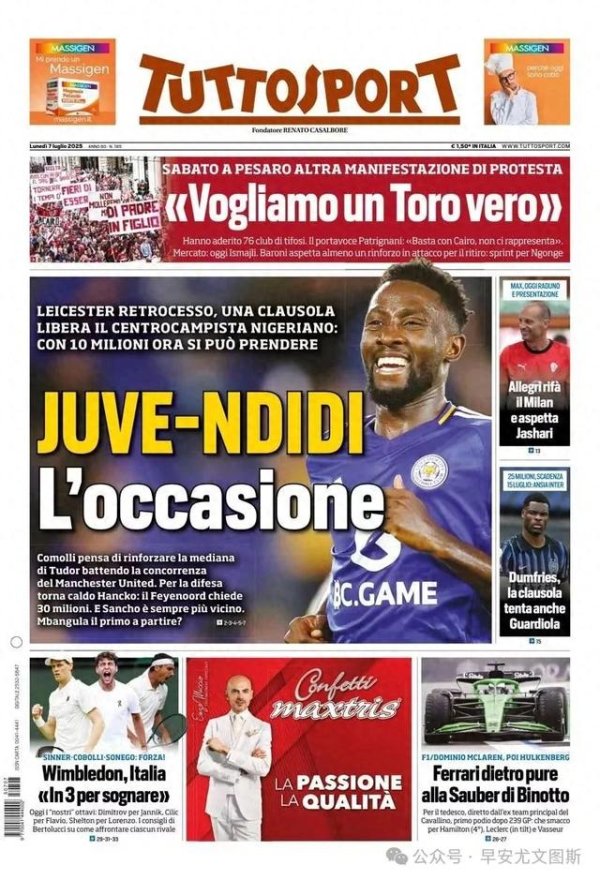 Ba tờ báo lớn: Juventus có cơ 